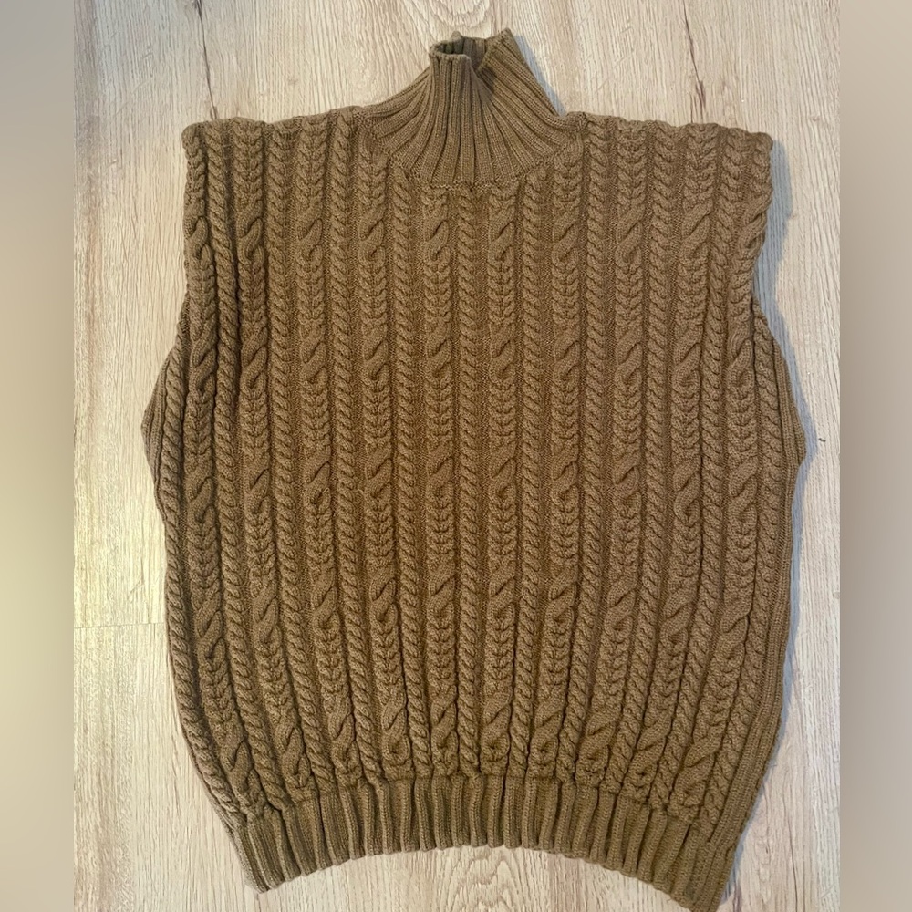 Zara Chocolate Knit Sweater Vest